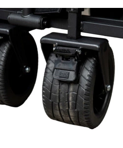CARRELLO PIEGHEVOLE EUROGARDEN CON RUOTE E FUNZIONE PANCHINA IN ACCIAIO NERO 108X55,5X73 CM